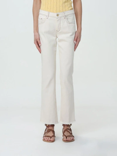 FAY JEANS FAY WOMAN COLOR YELLOW CREAM,F32700090