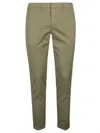 Fay Capri Trousers With Turn-up In Green