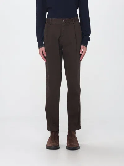 Fay Pants Men Color Brown In Animal Print