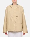 Fay Parka Corto Con Cappuccio Sfoderato Jacket In Beige