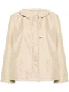 Fay Hooded Technical-poplin Parka In Nude & Neutrals