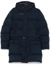 Fay Hooded Padded Coat In Blue