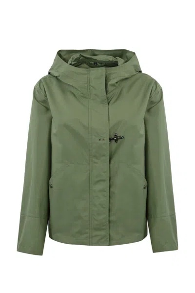 Fay Parka In Technical Poplin In Green