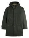 Fay Patch-pocket Single-breasted Coat In Green