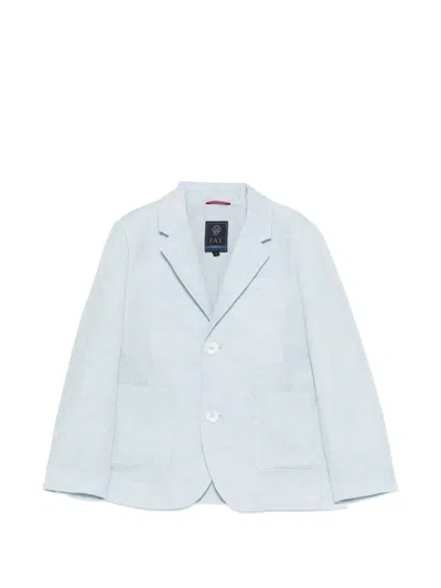 Fay Kids' Patch-pocket Two-button Blazer In Blue