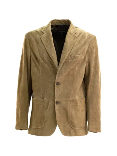 Fay Patch-pocket Blazer In Brown