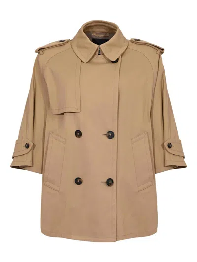 Fay Pea Coat In Nude