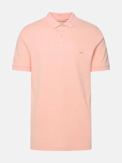 Fay Pink Cotton Blend Polo Shirt