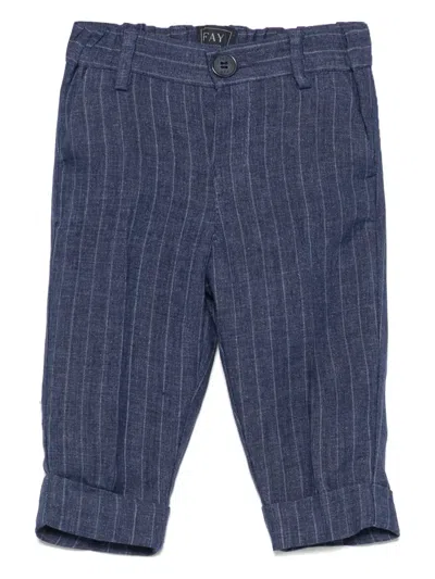 Fay Babies' Pinstriped Trousers In Blue