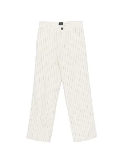 Fay Kids' Pinstripe-pattern Trousers In Neutral