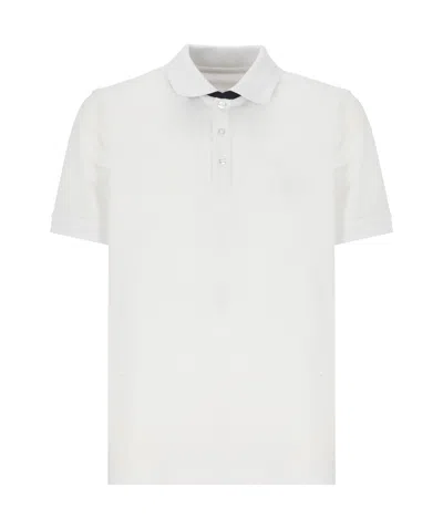Fay Piqué Polo Shirt In White