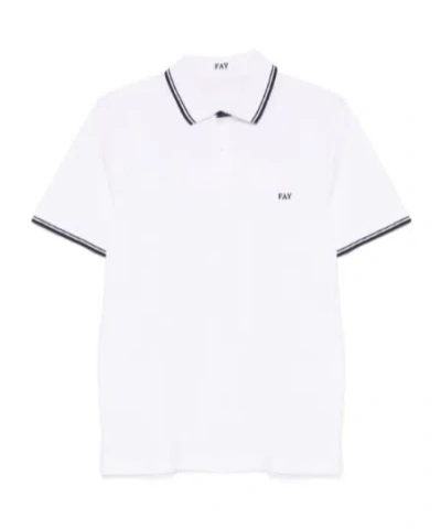 FAY FAY TRIMMED COLLAR POLO SHIRT