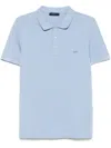 Fay Polo Db Collar Piquet In Blue