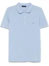 Fay Polo Db Collar Piquet In Blue
