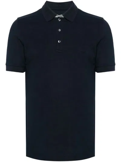 Fay Poloshirt Mit Logo-stickerei In Black