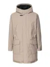 Fay Hooded Padded Coat In Neutral