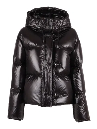 Fay 3 Hooks + Hood Down Jacket In Black