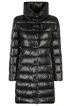 Fay Long Urban Hook And Loop Down Jacket In Nero