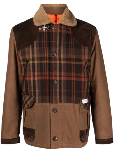 Fay Jacke Mit Karomuster In Brown