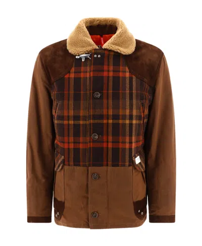 FAY PLAID-PATTERN FIELD JACKET
