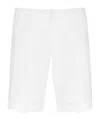 Fay Plain Stretched Bermuda Shorts In White