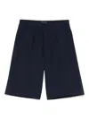 Fay Pleat-detailing Shorts In Blue