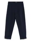 Fay Pleat-detailing Trousers In Blue