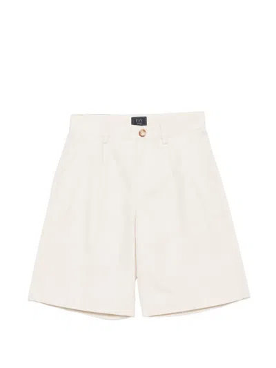 Fay Kids' Pleated Logo-embroidered Shorts In Multi
