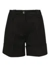 Fay Pleated Shorts In Black
