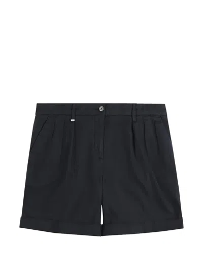 Fay Pleated Shorts In Blue