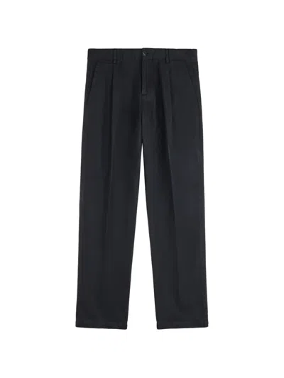 Fay Pleated-detail Driven Trousers In Black