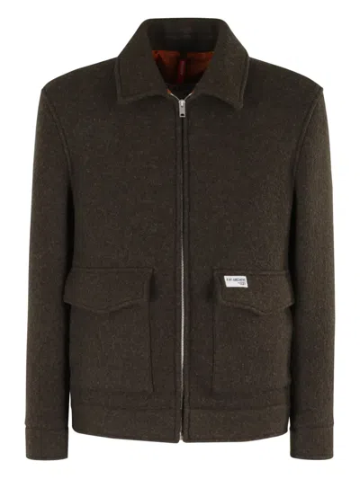 Fay Plush Truck Jacket Archive In Brown