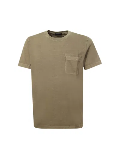 Fay Pocket Detail T-shirt In Green