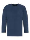 Fay Pocket Long-sleeve T-shirt In Blue