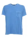 Fay Short-sleeve Cotton T-shirt In Blue