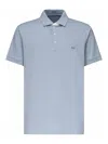 Fay Short Sleeve Polo Shirt In Blue