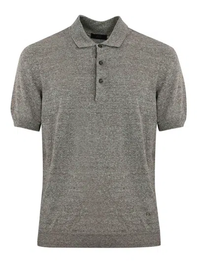 FAY LINEN AND COTTON POLO