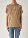 Fay Men Cotton Jersey Polo Shirt In Cammello