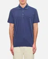 Fay Logo-embroidered Short-sleeved Polo Shirt In Blue