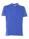 Fay Stripes Db Collar Polo In Blue