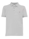 Fay Logo-embroidered Polo Shirt In Gray