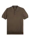 Fay Short-sleeve Polo Shirt With Classic Collar In Brown