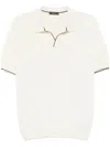 Fay Polo-collar T-shirt In Beige
