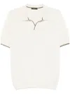 Fay Polo-collar T-shirt In Neutrals