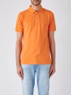 Fay Polo Db Collar Piquet Polo In Arancione