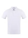 Fay Polo In Stretch Piquet In White