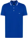 Fay Stripes Db Collar Polo In Blue