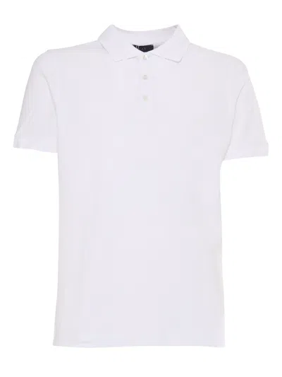 Fay Polo Db Collar Piquet Str. Bicolor In White