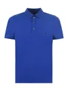 Fay Stripes Db Collar Polo In Blu Cobalto