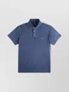 Fay Polo Shirt Collar Short Sleeves In Blue